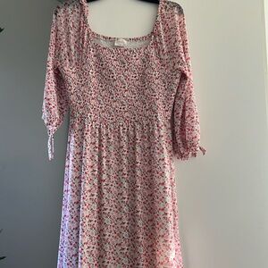 Siren Lily pink Floral maxi dress